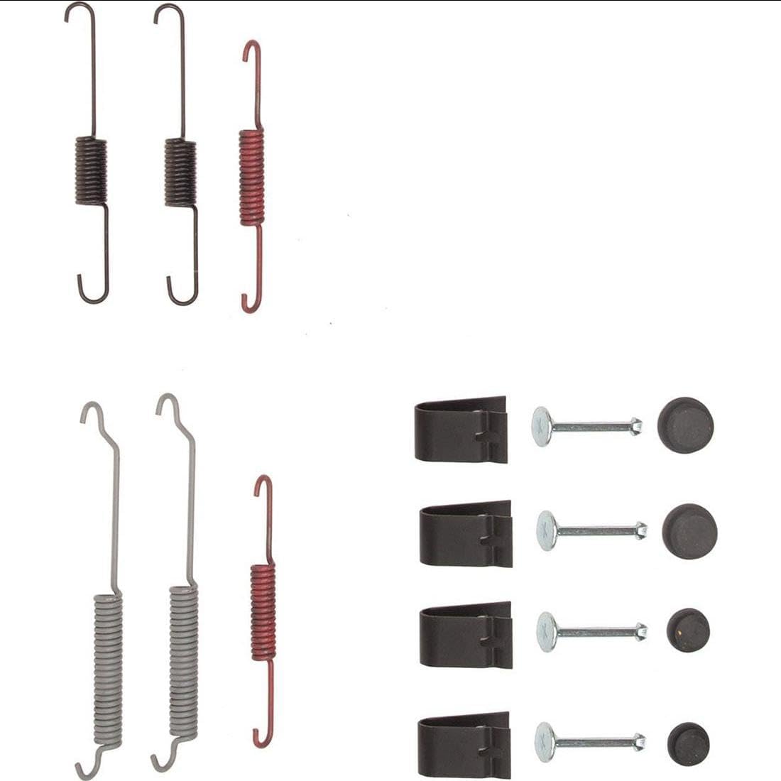 Rear Drum Brake Hardware Kit Drum Brake Shoe Compatible with Ford Fiesta 2011 2012 1.6L L4, fits Ford Fiesta 2013 1.6L L4 DOHC, fits Ford Fiesta 2013 1.6L L4 SOHC, fits Ford Figo 2016 2017 1.5L L4
