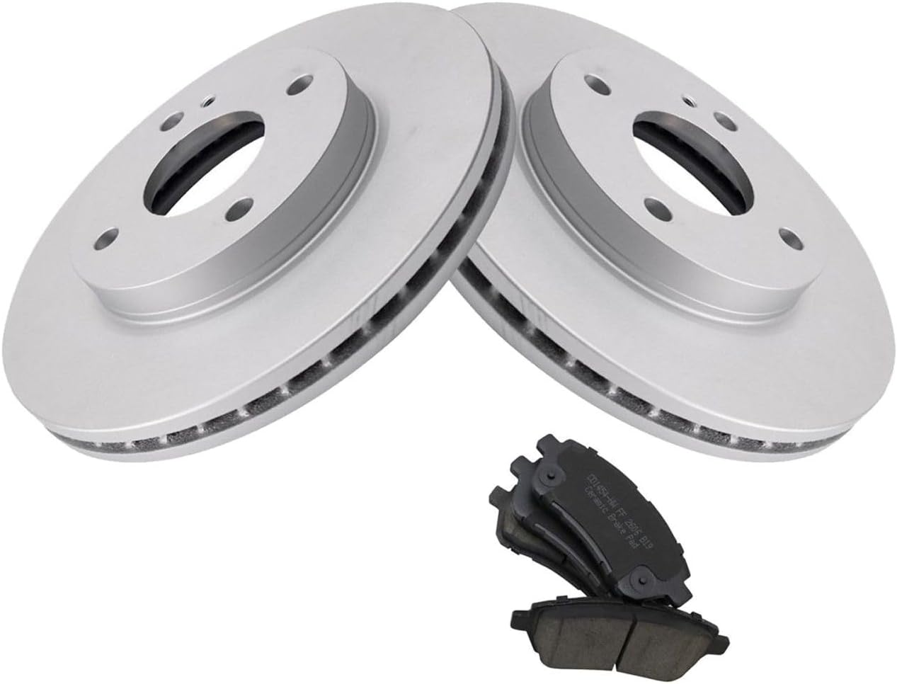 Front Side Vented Ceramic Coated Stop Power Disc Set Kit Brake Rotors and Pads for Ford for Fiesta 2011-2018 1822250859