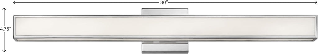 Hinkley Alto 30' Integrated LED 44W Bathroom Vanity Light Fixture, Chrome