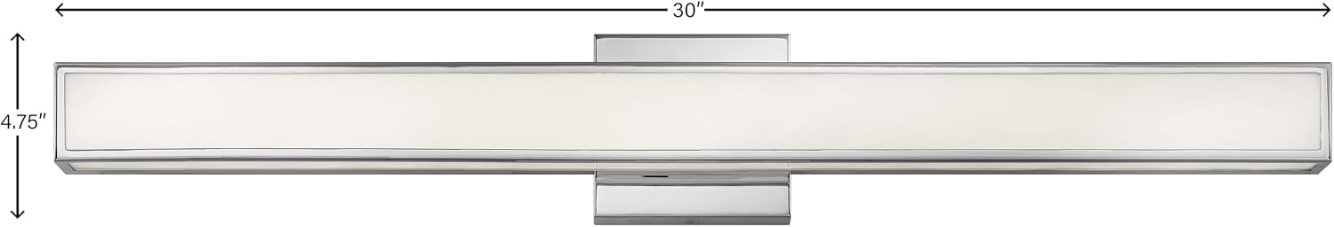 Hinkley Alto 30' Integrated LED 44W Bathroom Vanity Light Fixture, Chrome