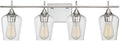 Savoy House 8-4030-4-11 Octave Bohemian Clear Glass Bathroom Vanity Wall Light, 4-Light 240 Total Watts, 10' H x 29' W, Polished Chrome