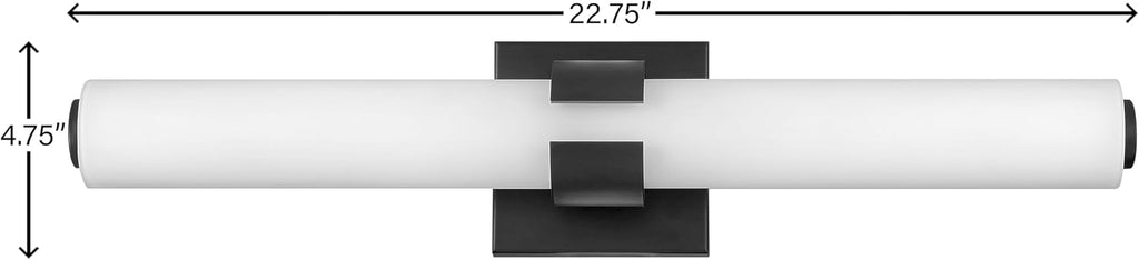 Hinkley Aiden Collection 22.75' Integrated LED 35W Bathroom Vanity Light Fixture, Black