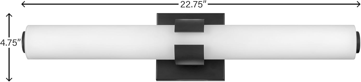 Hinkley Aiden Collection 22.75' Integrated LED 35W Bathroom Vanity Light Fixture, Black