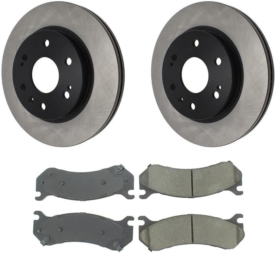 4Pcs Front Brake Pads and Rotors Kit Replacement 2 Semi Metallic Brake Pads 2 Brake Rotors for Chevrolet Silverado 1500 2005-2007 for Chevy Silverado 1500 2005-2007