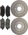 Brake Pad and Rotor Kit Front for Ford Fiesta 2011 2012 2013 2014 2015 2016 2017 2018 2019 1.6L l4, for Ford Fiesta 2014 2015 2016 2017 1.0L l3 (1x)