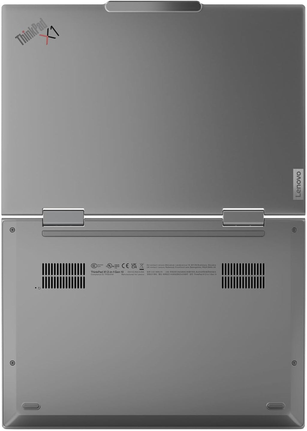 Lenovo ThinkPad X1 2-in-1 Gen 10 Aura Edition, Intel Ultra 7 268V vPro, 14' OLED 2.8K (2880x1800) 500 nits, AR, Touchscreen, 32GB DDR5, 2TB SSD, Yoga Pen, 8MP IR Camera, Wi-Fi 7, Win 11 Pro - Grey