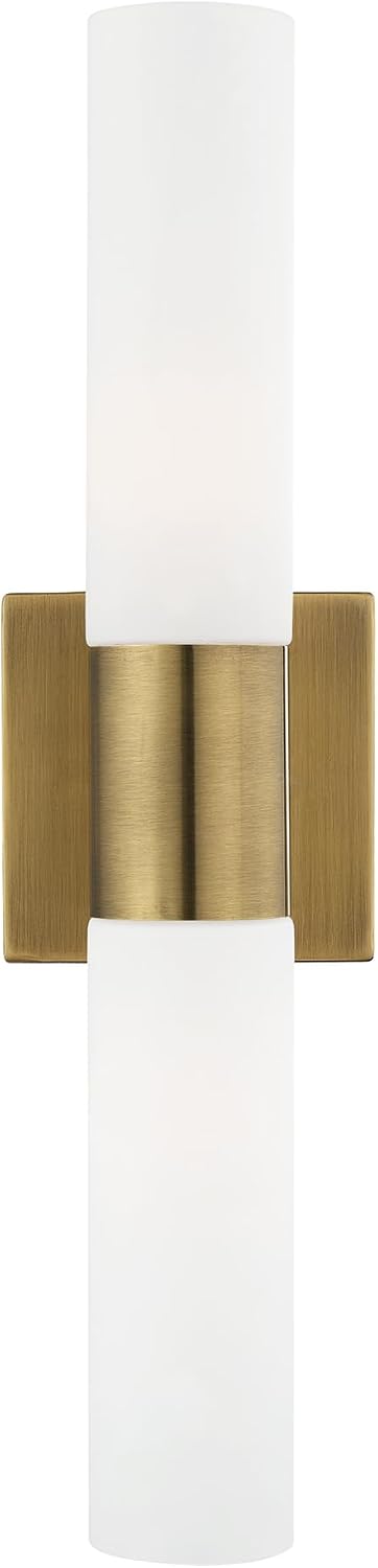 Livex Lighting, 10102-01, Aero, ADA Bath Vanity, 2 Light, Antique Brass