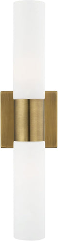 Livex Lighting, 10102-01, Aero, ADA Bath Vanity, 2 Light, Antique Brass
