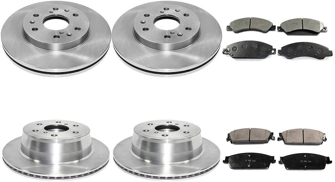 Brake Pads and Rotors Kit - Front and Rear Brakes and Rotors, Replacement Brake Kit fits Chevrolet Avalanche 2007-2007 fits Chevy Avalanche 2007-2007 fits Chevrolet Silverado 1500 2007-2007