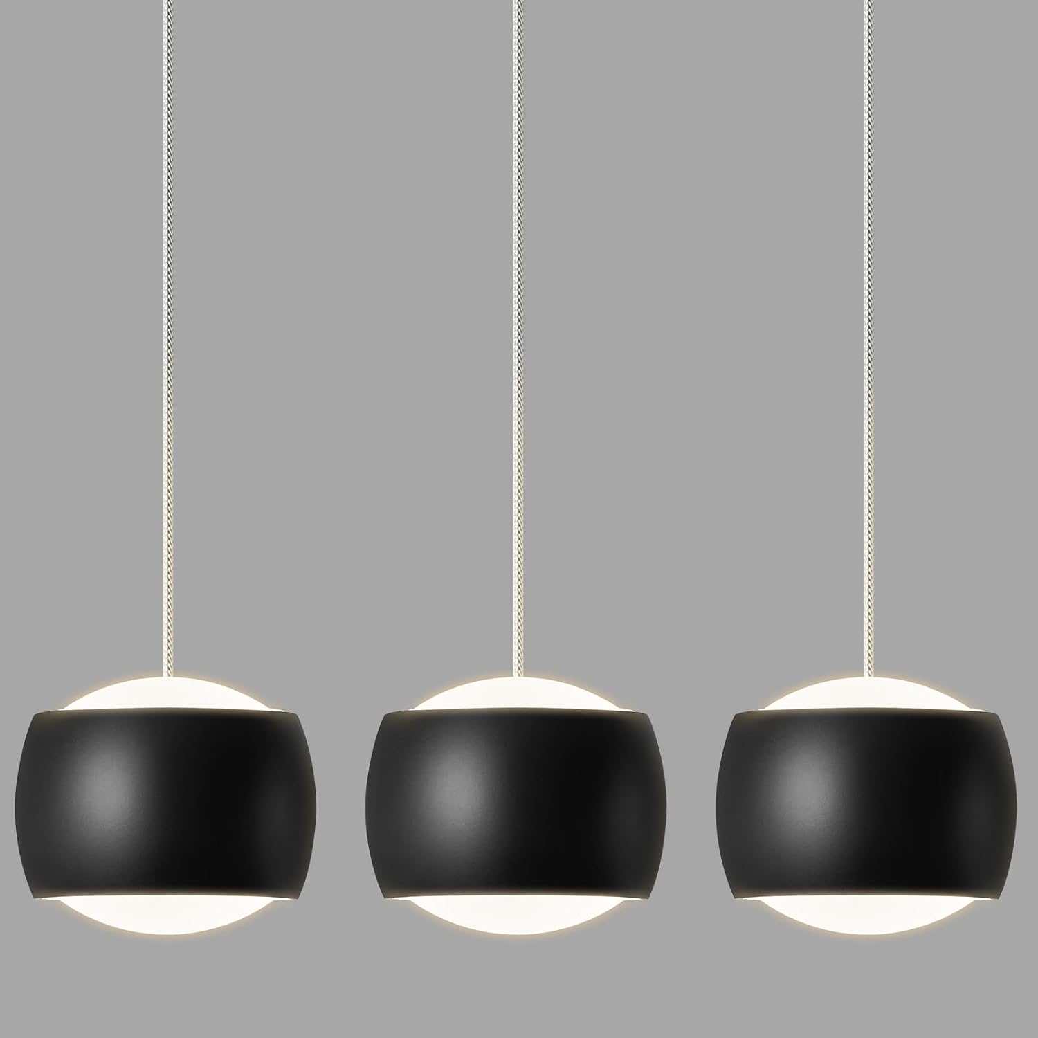 Modern LED Dimmable Pendant Light fixtures,Mini Island Pendant Lighting for Kitchen Island Dinning Room,Bedroom,Bar, Kitchen Island Ceiling Hanging Light Fixtures(black-3-Pack)