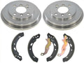 Brake Drum and Shoe Set Kit Front Rear Left Driver and Right Passenger Side Non Asbestos Organic for Ford for Fiesta Ikon 2011-2015 11-35139 1404-322237