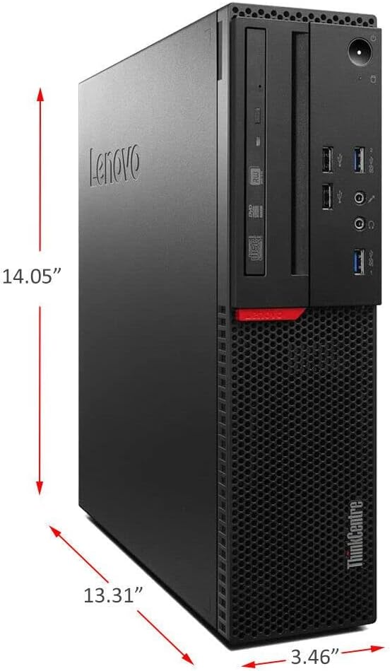 Lenovo Computer Desktop PC, New 24 Inch Monitor, Intel Core i7-6700, 32GB RAM 512GB SSD +2TB HDD, 2GB Graphics Card, HDMI, Wi-FI, Wireless Keyboard & Mouse (Renewed), Black