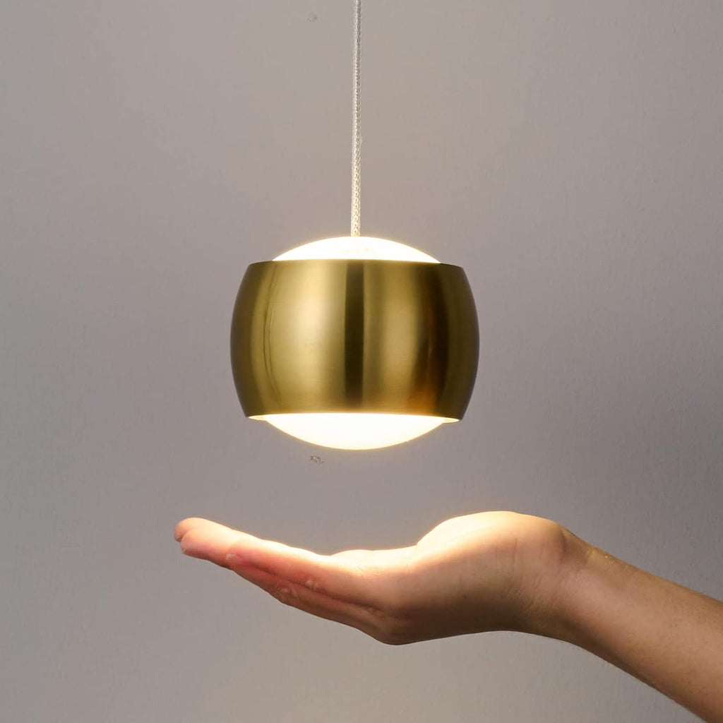 Modern LED Dimmable Pendant Light fixtures,Mini Island Pendant Lighting for Kitchen Island Dinning Room,Bedroom,Bar, Kitchen Island Ceiling Hanging Light Fixtures(gold-3-Pack)