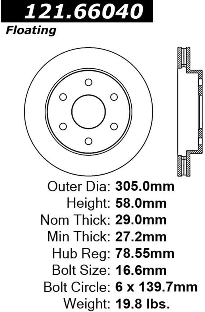 (4) Front Brake Pads and Rotors Kit Ceramic Brake Pads Brake Rotors for Chevy Silverado 1500 Classic 2007-2007 for GMC Sierra 1500 2005-2006 for GMC Sierra 1500 Classic 2007-2007
