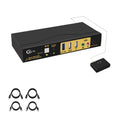 MST Displayport KVM Switch Dual Monitor 4K60Hz 2K@144Hz with Audio, Microphone, All Input Cables, and USB 3.0 Hub for 2 Computers Sharing 2 Monitors Supports Hot Key Switching, 1 DP in 2 DP Out