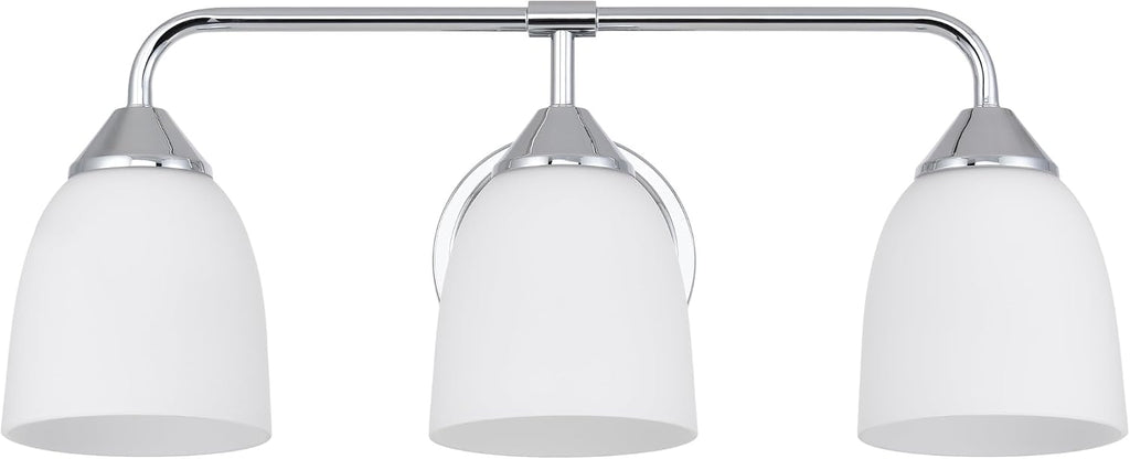 Chrome 3-Light Traditional Bathroom Vanity Light Fixtures Over Mirror, Modern Vanity Lights for Living Room, Standard E26 Base, Chrome