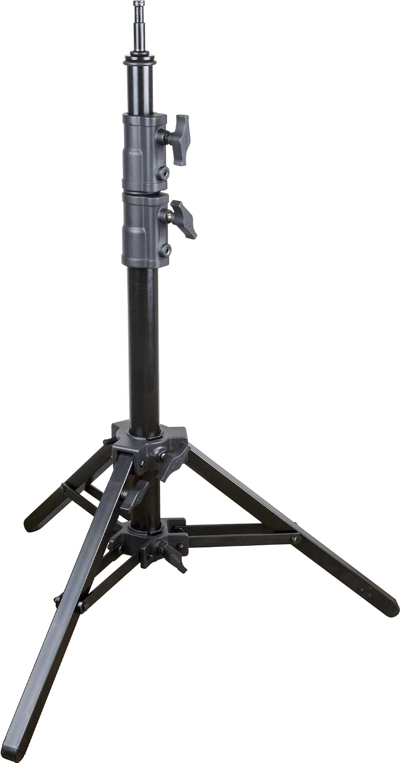 Kupo Monitor Stand II, Heavy Duty Steel Support with Baby Pin, Leveling Leg Design, Supports 70lbs, Studio and Location Monitor Mounting - Black (KS141711)