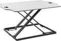 Amer EZUP 32x22 Height Adjustable Sit/Stand Desk Surface Riser, 32' Wide Tabletop Sit Stand Desk Converter, Monitor Laptop Platform Work Station - Durable White Top
