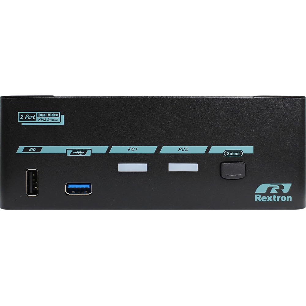 Hybrid KVM Switch for 2 Computers 2 Monitors with Displayport 1.2 & USB-C, Up to 8K@60Hz Resolution, USB 3.2 Gen, Auto EDID, Support HDCP 2.2/1.4, 20V PD Charging, CAHBP-P3122-13