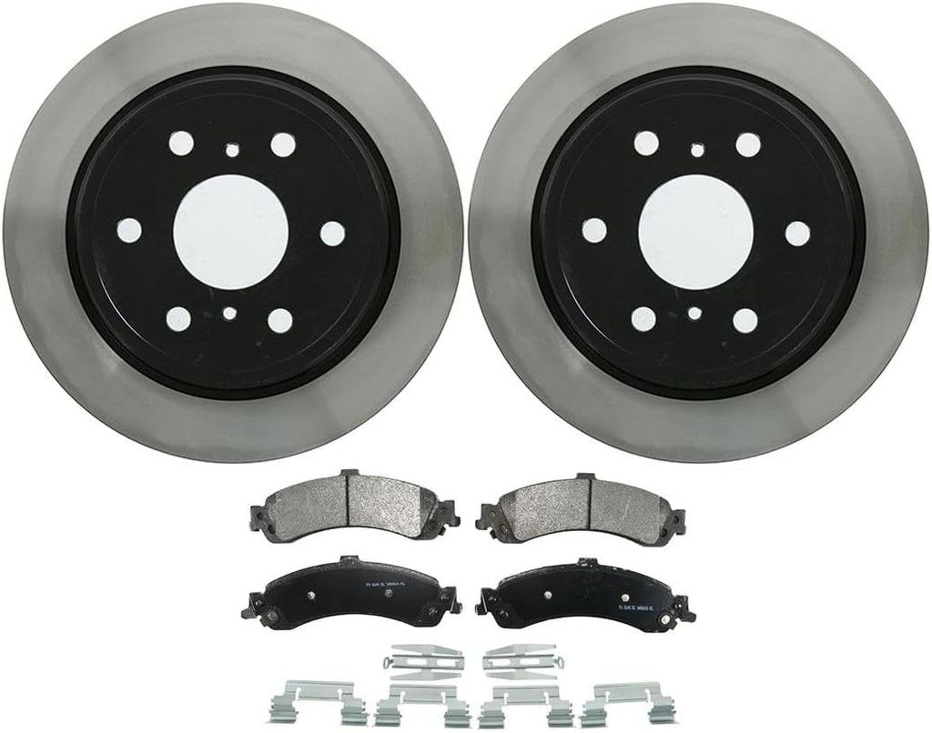 Pack of 4 Rear Brake Pads and Rotors Kit Automotive Replacement Brake Kits for Chevrolet Silverado 1500 Classic 2007-2007 for Chevy Silverado 1500 Classic 2007-2007