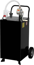 40 Gallon Fuel Caddy with Transfer Pump - Portable Gas Storage Tank, Multi-Purpose Gasoline/Diesel Container for Cars, Lawn Mowers, ATVs, Boats & More, Black
