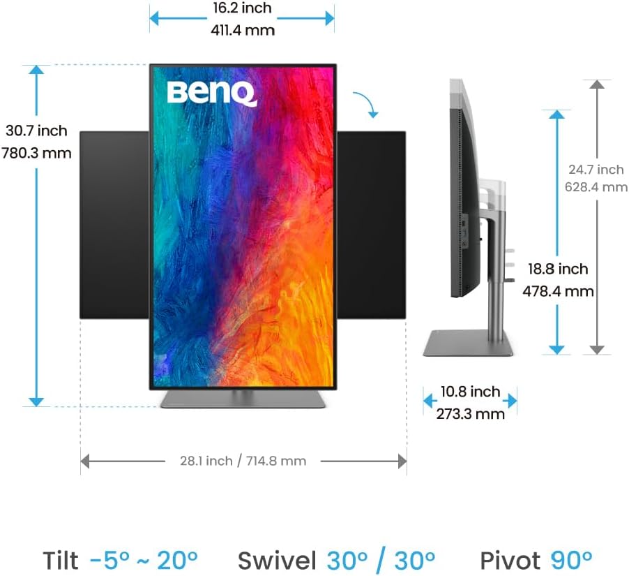 BenQ Pd3225U Computer Monitor 81.3 Cm (32') 3840 X 2160 Pixels, W128902179 (Cm (32) 3840 X 2160 Pixels 4K Ultra Hd Led Black)