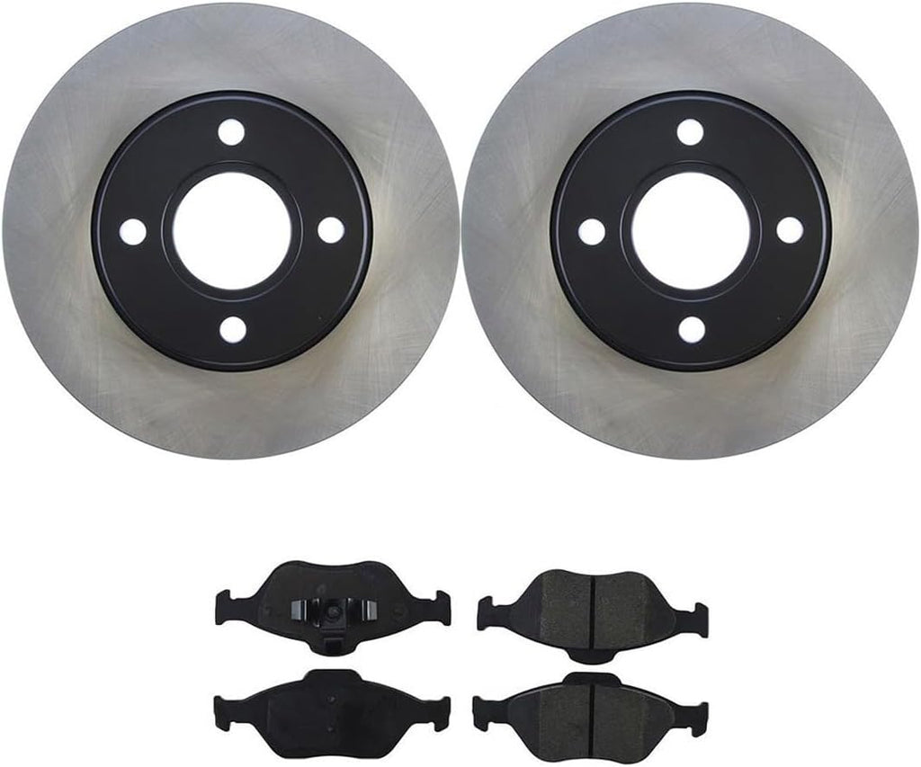 Brakes and Rotors - Front Brake Pads and Rotors Kit, Brake Kit Replacement, Break Pad and Break Rotor Front fits Ford EcoSport 2004-2012 fits Ford Fiesta 2005-2009