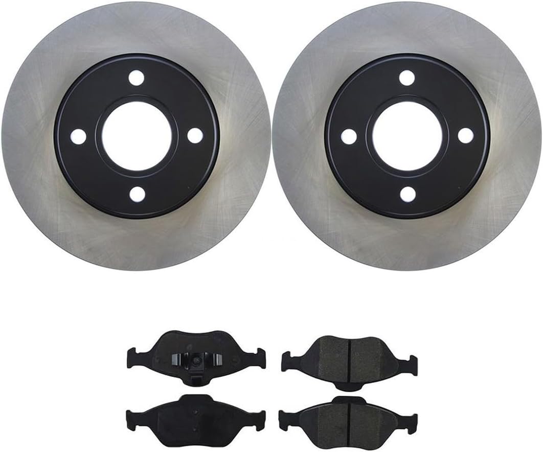 3PCS Front Brakes and Rotors Kit, Disc Brake Pads and Rotor Brake kit fits Ford EcoSport 2012 2011 2010 2009 2008 2007 2006 2005 2004 fits Ford Fiesta 2009 2008 2007 2006 2005 A1898