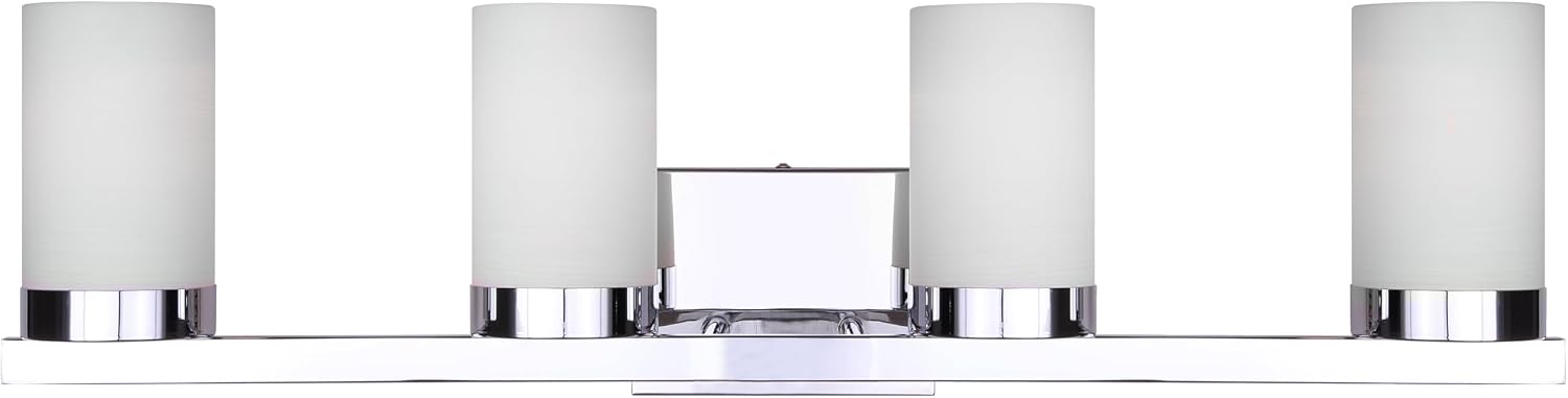 Canarm IVL429A04CH Milo 4-Light Bath Vanity Light, Chrome