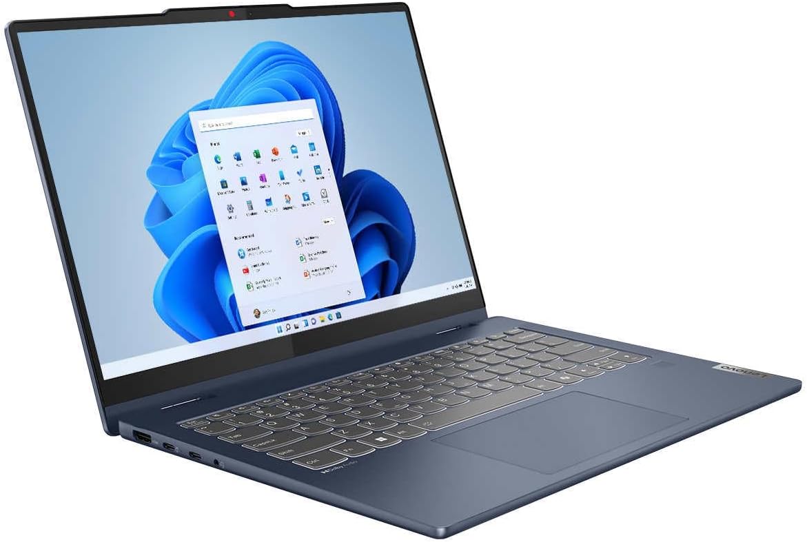 Lenovo Ideapad 5 14' 2-in-1 Touchscreen Laptop - AMD Ryzen 7 8840HS - WUXGA (1920 x 1200) - Windows 11-1TB SSD M.2 2242-16GB LPDDR5x-6400 - Backlit Keyboard - Fingerprint Reader