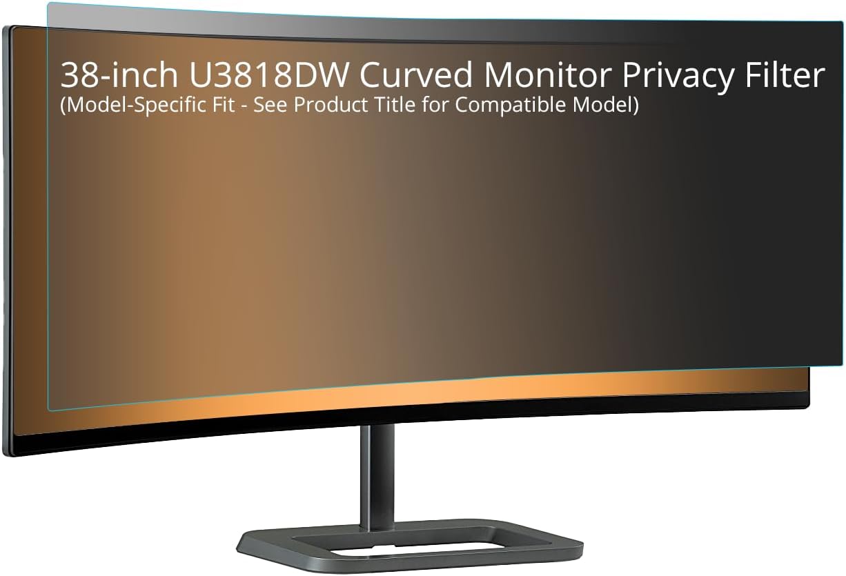 2-Way Privacy Filter – Accessory Only – to fit the Dell UltraSharp U3818DW 38-inch Curved Monitor | Includes Installation Kit