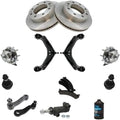 Kit Brake Pads Rotors Tie Rods Control Arm Bearings for Chevy for Silverado 3500 Classic 6.0L/6.6L/8.1L 2007 202-9294