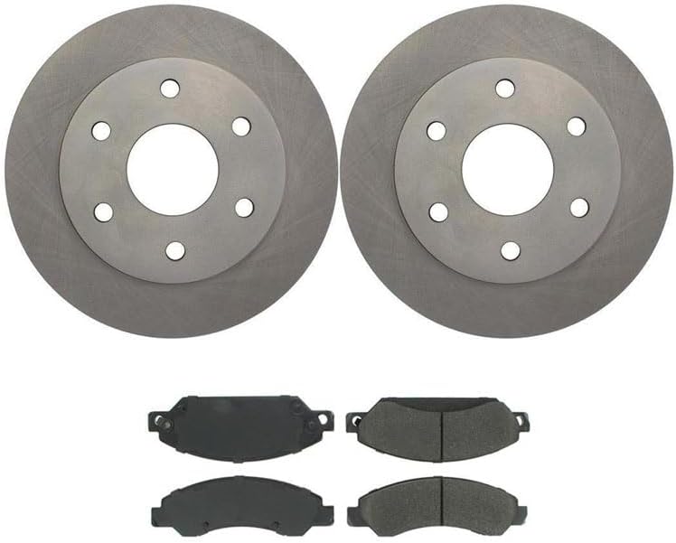 (4x) Front Brake Pads And Rotors Kit for Chevy Silverado 1500 Classic 2007-2007 for GMC Sierra 1500 2005-2006 for GMC Sierra 1500 Classic 2007-2007