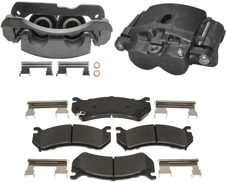 (4) Rear Brake Caliper with Brake Pads Kit Replacement for Chevy Silverado 3500 HD 2007-2010 for Chevrolet Suburban 2500 2000-2013 for Chevy Suburban 2500 2000-2013