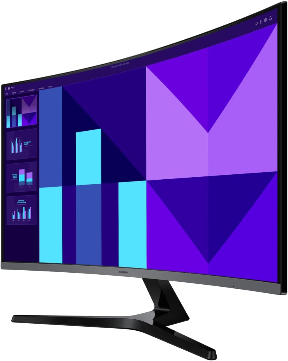 Samsung 32' Essential S3 Series FHD 1800R Curved Monitor, 100Hz, Game Mode, Eye Saver Mode, Black, with HDMI Cable