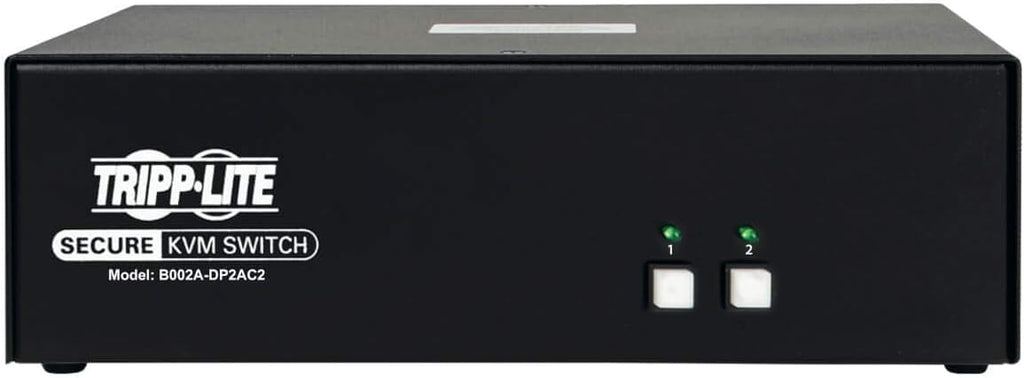 Tripp Lite Secure KVM Switch 2-Port Dual-Monitor DisplayPort 4K NIAP CAC (B002A-DP2AC2)
