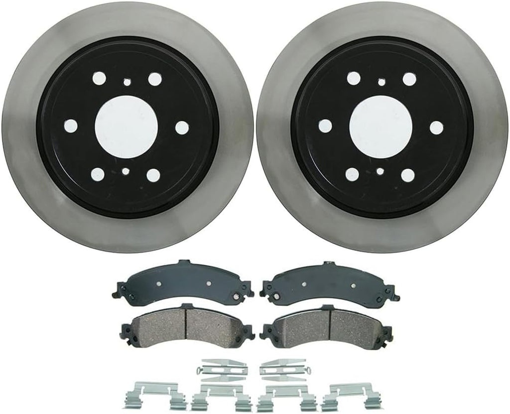 Pack of 4 Rear Brake Pads and Rotors Kit Automotive Replacement Brake Kits for Chevy Silverado 1500 Classic 2007-2007 for GMC Sierra 1500 2007-2007 for GMC Sierra 1500 Classic 2007-2007