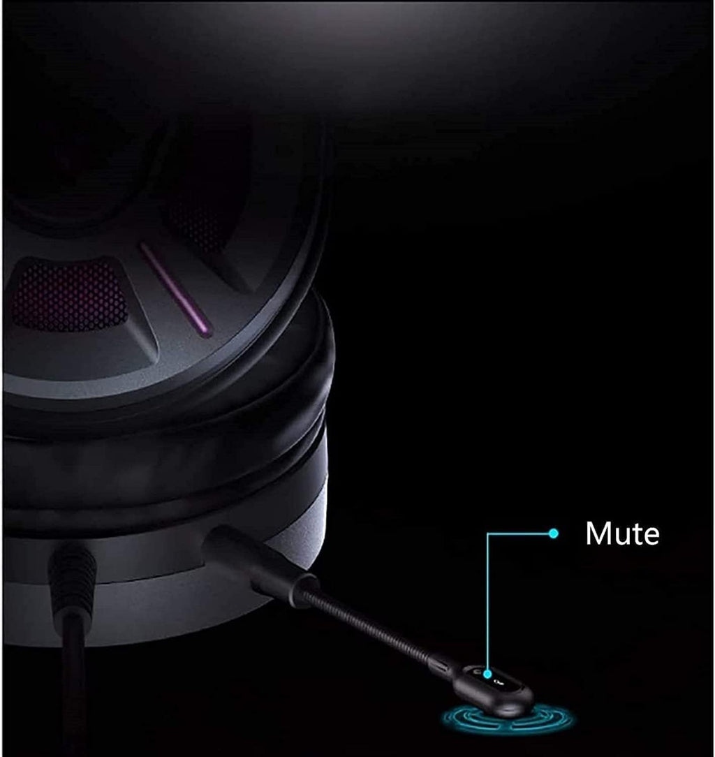 Gaming Headset with Microphone Compatible PC Laptop Over-Ear Headphones Noise Canceling Mic 7.1 Stereo Surround Sound Gaming Headset