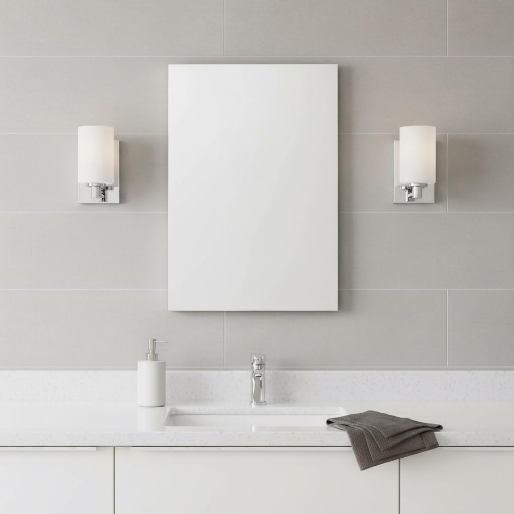 Hinkley Karlie Transitional One Light Bathroom Vanity Fixture, Chrome
