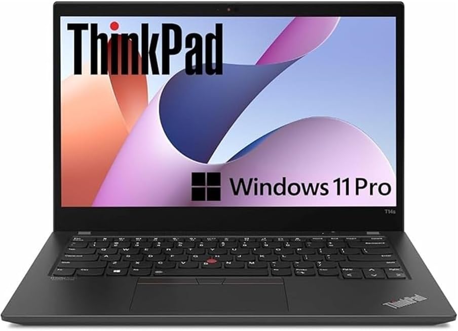 Lenovo ThinkPad T14s Gen 2 14' 16GB 512GB SSD Core™ i7-1185G7 3.00GHz WIN11P, Black (Renewed)