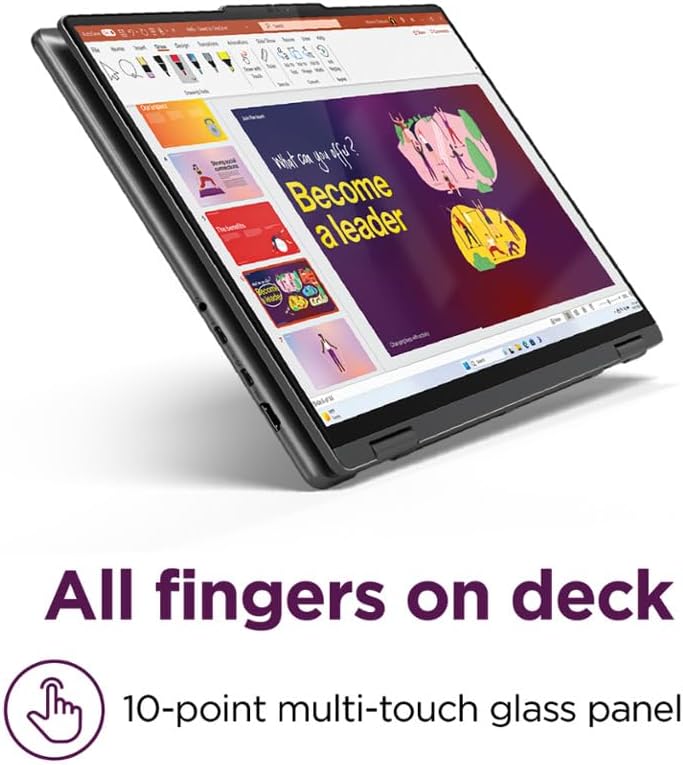 Lenovo Yoga 7i 2-in-1 Laptop, 16' 2K Touchscreen, Core Ultra 5 125U (Beats i7-1355U), 16GB LPDDR5X, 512GB SSD, 300 nits, Backlit, TB4, HDMI 2.1, FP, WiFi 6E, Webcam, PDG Portable Stand, Win 11 Pro