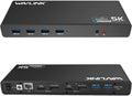 WAVLINK USB C Universal Laptop Docking Station, Dual 4K@60Hz Display & 5K Single Video Display for Laptop and PCs (2x4K@60Hz HDMI, 2x 4K@60Hz Display Port, Gigabit Ethernet, 6 USB 3.0, Audio)