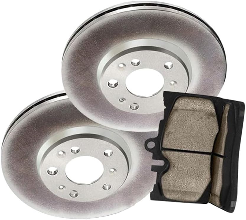 Set of 3 Front Brake Kit, Front Brake Pads and Brake Rotors Kit for Ford Fiesta 1.6L 2011 2012 2013 2014 2015 2016 2017 2018 2019, for Fiesta 1.0L 2014 2015 2016 2017