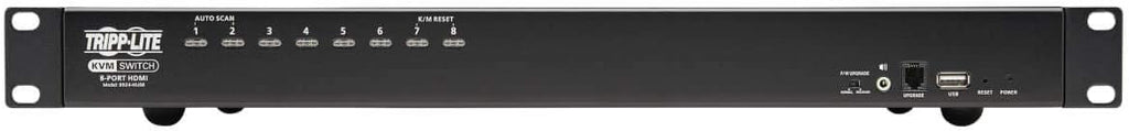 Tripp Lite KVM Switch, 8 Port HDMI USB with Audio and USB Sharing KVM Switch, 1U Rack Mount (B024-HU08)
