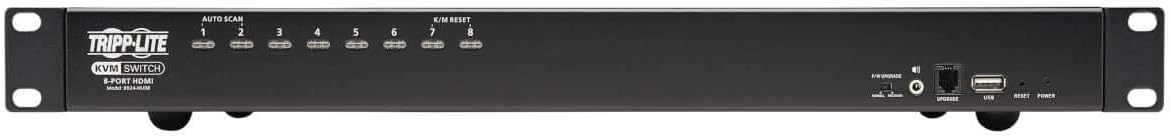 Tripp Lite KVM Switch, 8 Port HDMI USB with Audio and USB Sharing KVM Switch, 1U Rack Mount (B024-HU08)
