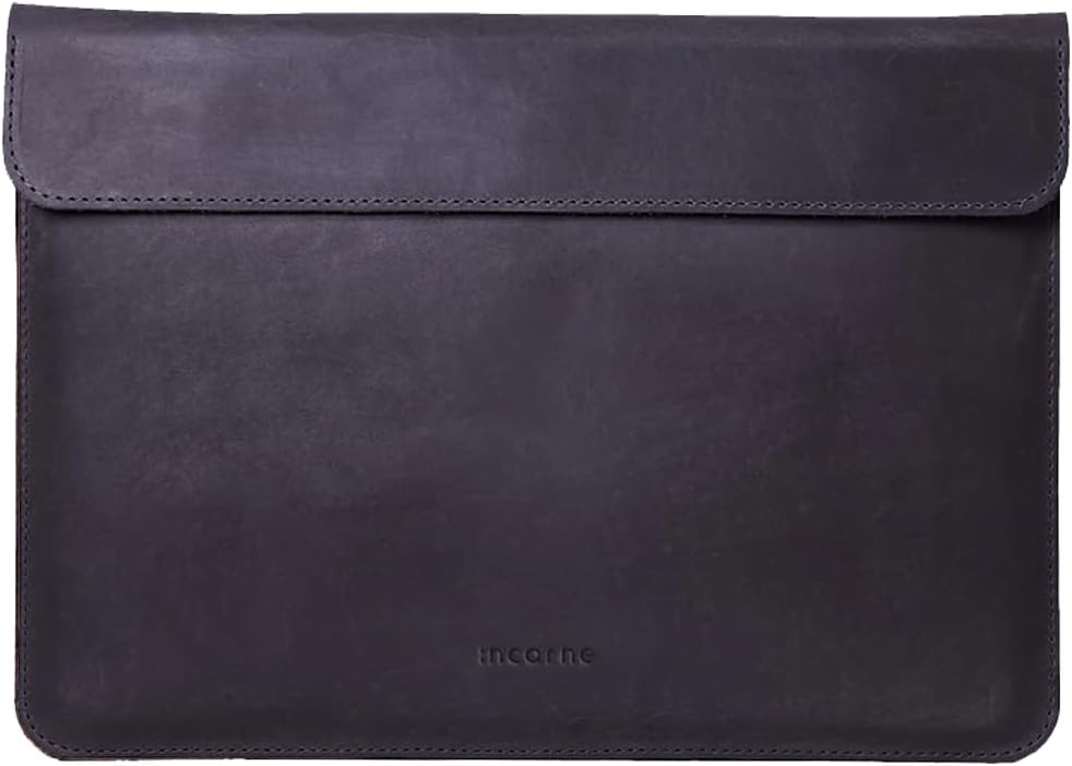 Grey Laptop Case Leather Made for MacBook Pro 14inch Sleeve - Carrying Sleeves Compatible with MacBook Pro 14' M1 M2 M3 M4 Max A2442 A2779 A2992 A2918 A3402 2024 2025 Genuine Vintage Leather, Gray