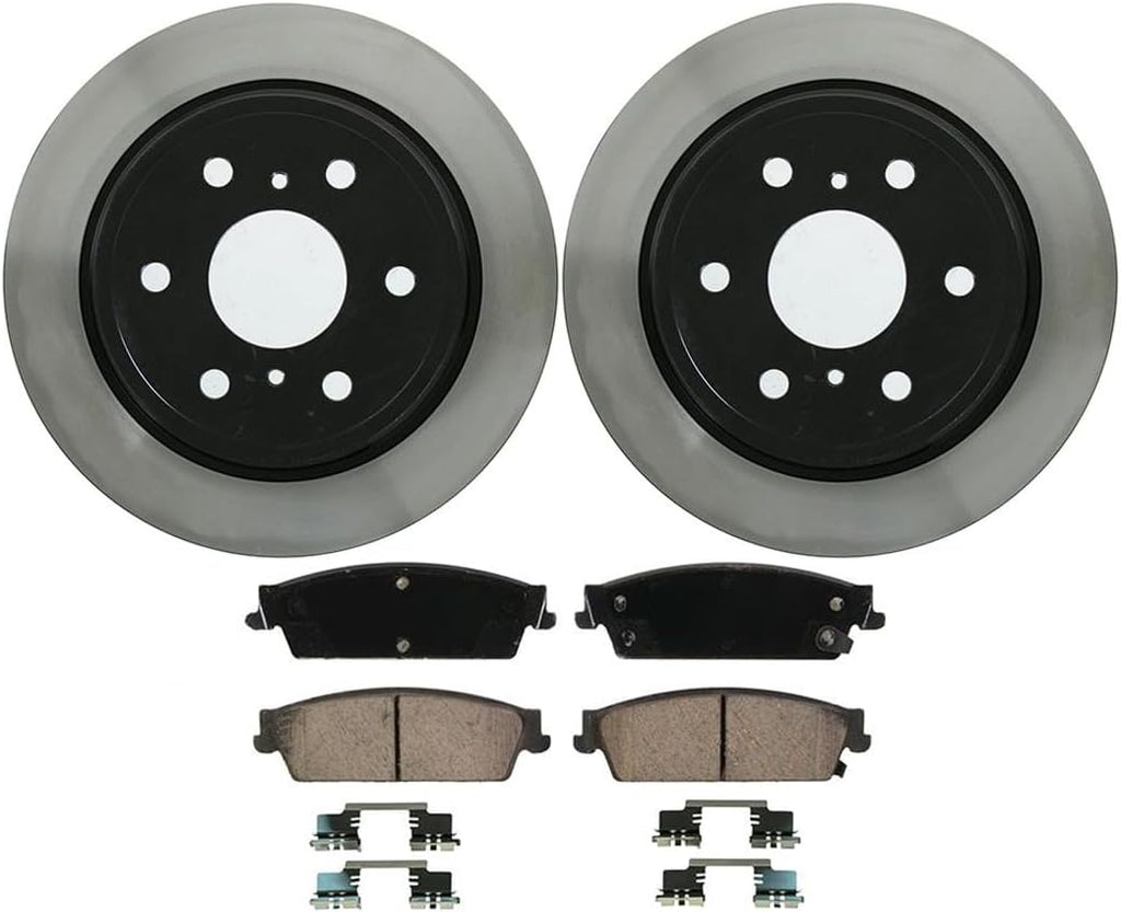 Pack of 4 Rear Brake Pads and Rotors Kit Automotive Replacement Brake Kits for Chevrolet Avalanche 2007-2013 for Chevy Avalanche 2007-2013 for Chevrolet Silverado 1500 2008-2013