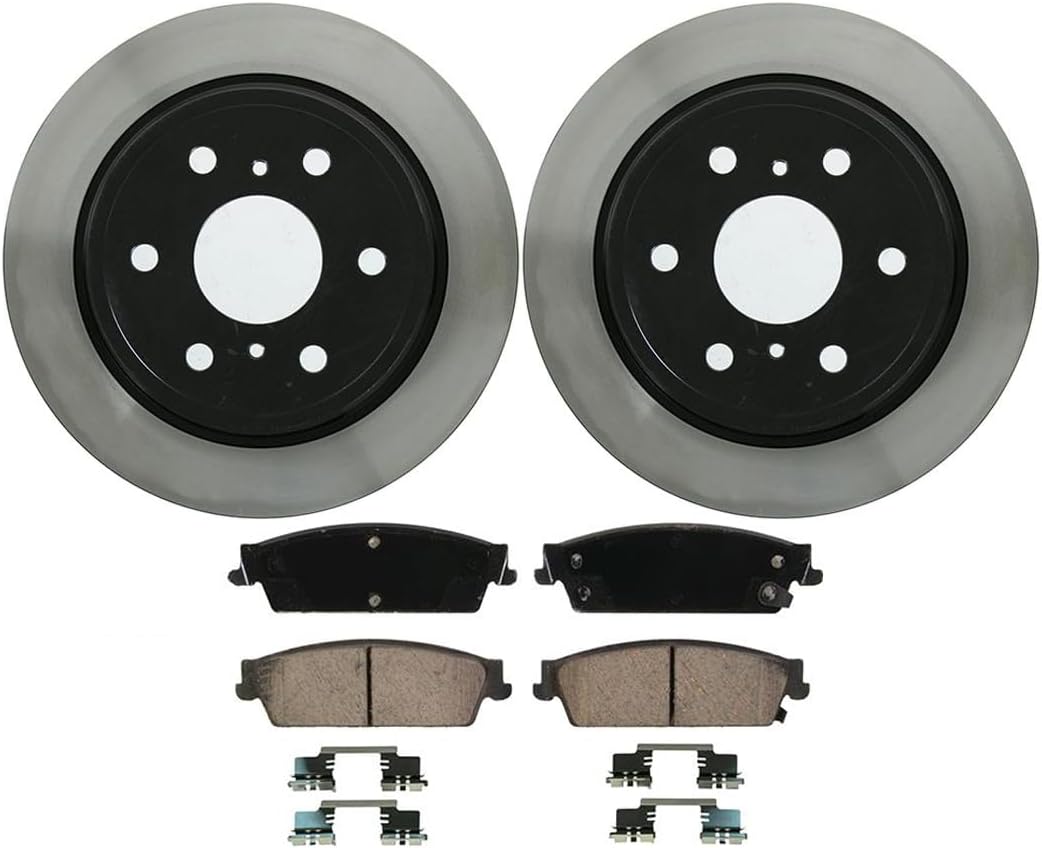 Pack of 4 Rear Brake Pads and Rotors Kit Automotive Replacement Brake Kits for Chevrolet Avalanche 2007-2013 for Chevy Avalanche 2007-2013 for Chevrolet Silverado 1500 2008-2013
