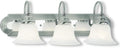 Livex Lighting 1003-95 Belmont 3-Light Bath Light, Brushed Nickel with Chrome