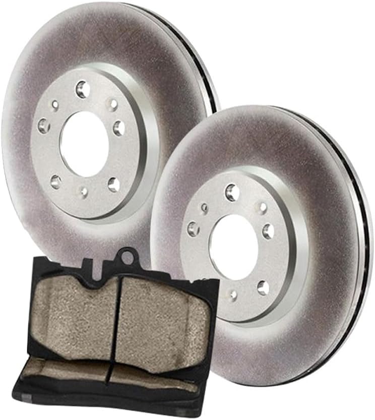 Ceramic Brake Pads and Rotors Kit 6X Front Brakes and Rotors fits Ford Fiesta 1.6L 2011 2012 2013 2014 2015 2016 2017 2018 2019, fits Ford Fiesta 1.0L 2014